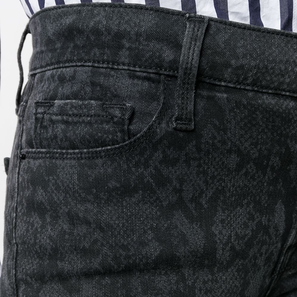 FRAME $220 Le Skinny Tonal Python Print Jeans - Picture 9 of 15